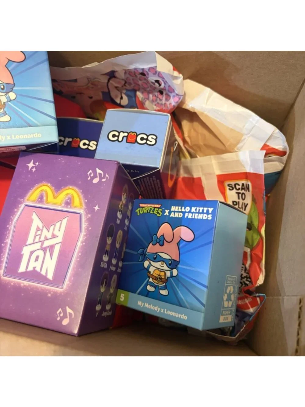 31 Lot McDonalds Happy Meal Toys Squishmallow Hello Kitty Stranger Things Crocs